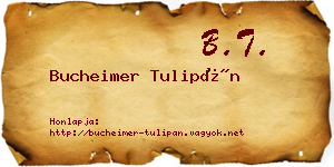 Bucheimer Tulipán névjegykártya